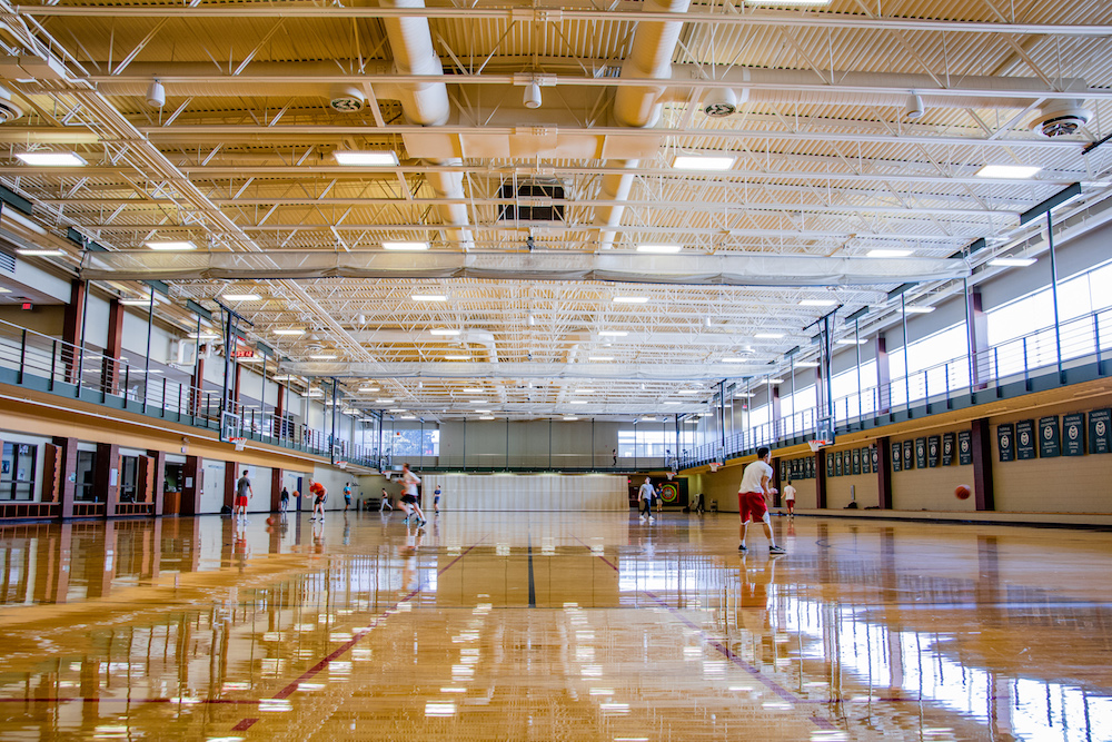 A photo of basketball courts.
