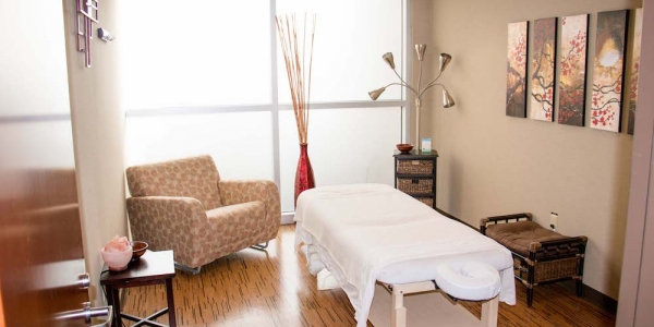 A photo of a massage room.