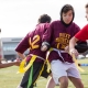 Athletes competing in Special Olympics Unified State Flag Football tournament